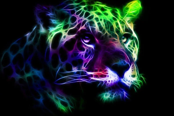 Neon Animal Abstract Wallpaper