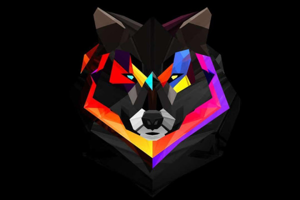 Abstract Wolf Wallpaper