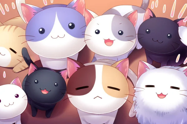Kawaii Anime Cat Wallpaper