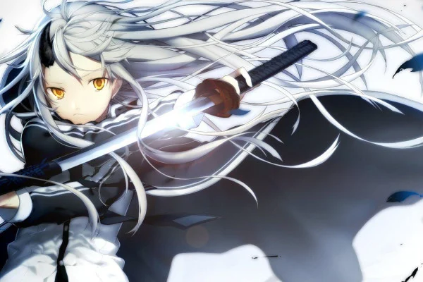 Anime Girl with Sword Wallpaper