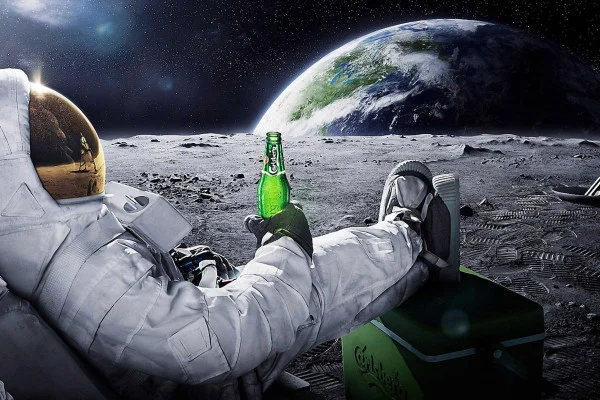 Astronaut On Moon Wallpaper