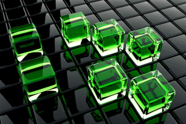 Black and Green Abstract Wallpaper