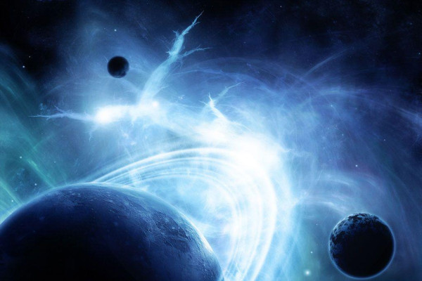 Blue Solar Flare Wallpaper
